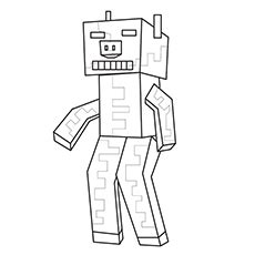 Minecraft Snow Golem Coloring Pages