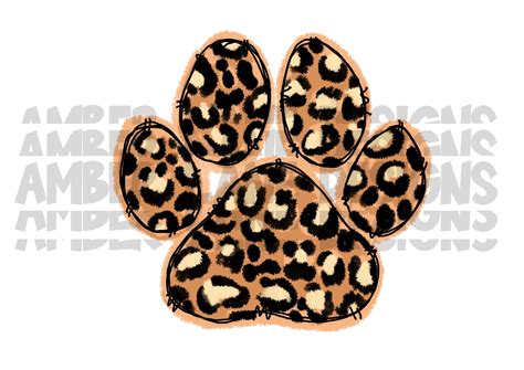 Real Leopard Paw Print