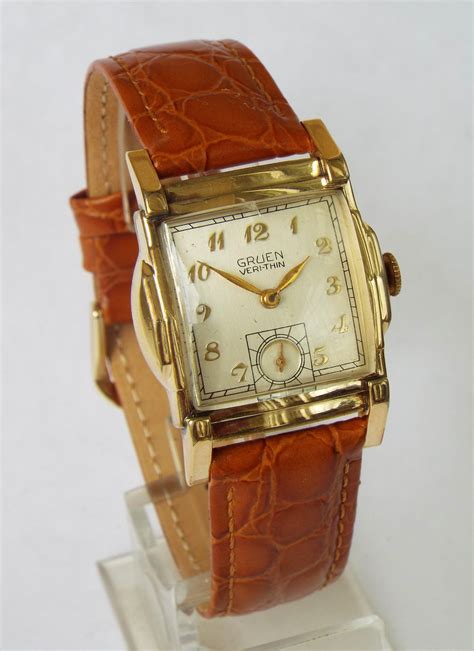 Gents 1950s Gruen Veri Thin Wrist Watch 560193 Uk