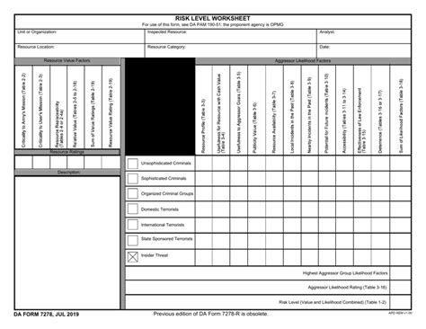 Da Form 7278 Fill Out Sign Online And Download Fillable Pdf