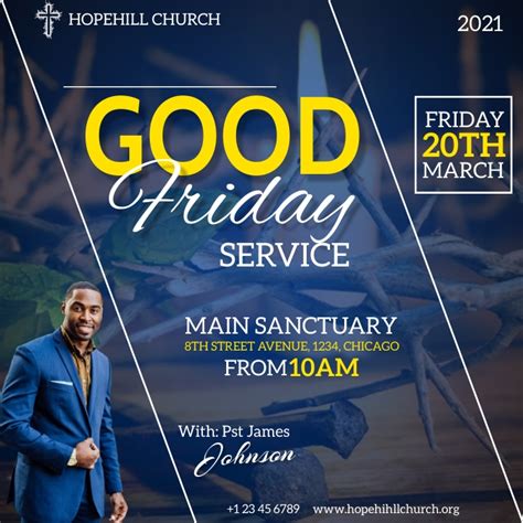 Copy Of Good Friday Service Flyer Postermywall