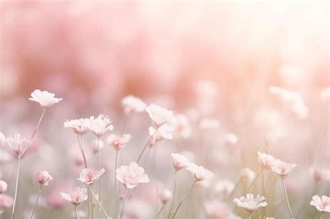 Premium Ai Image Pink Flowers In The Sunset