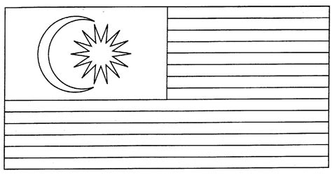 Gambar Bendera Malaysia Gambar Mewarna Colouring Picture Lukisan