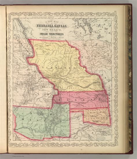 Nebraska Kansas New Mexico And Indian Territories David Rumsey Historical Map Collection