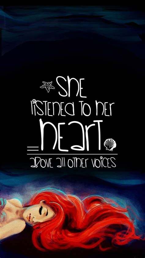 She Listened To Her Heart Above All Other Voices Iphone Screensaver