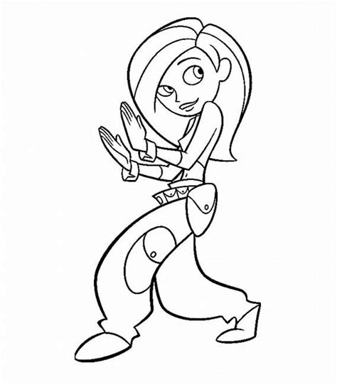 Kim Possible Coloring Page Drawing 1