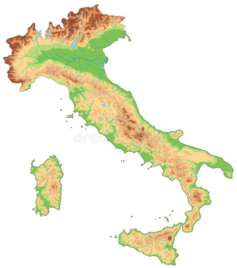 El Mapa Detallado De La Italia Con Las Regiones O Estados Y Ciudades