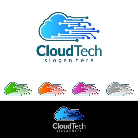 Premium Vector Cloud Tech Logo