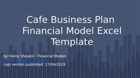 Cafe Business Plan Financial Model Excel Template By Finmodelslab Issuu