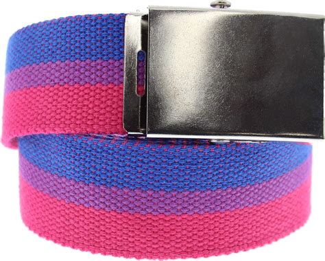 zac s alter ego gay pride festival equality bisexual webbing canvas belt with slider