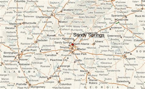 Map Of Sandy Springs Ga World Map