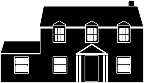 Two Storey House Silhouette Free Image Download