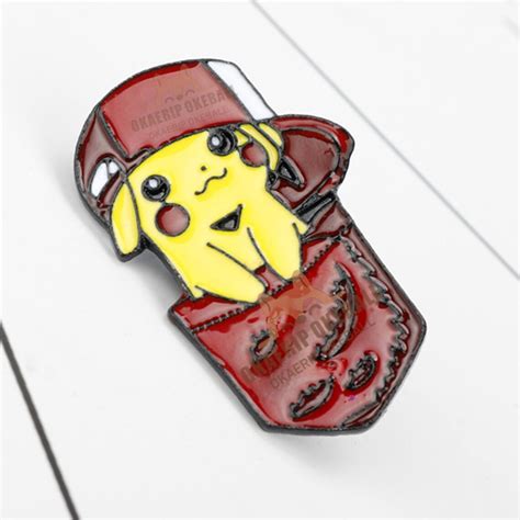 Cute Pikachu Pokemon Enamel Pin Pokemon Art Pins Cut Pokemon Etsy