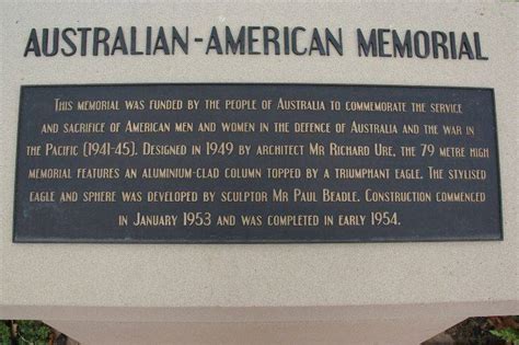 Australian American Memorial Monument Australia