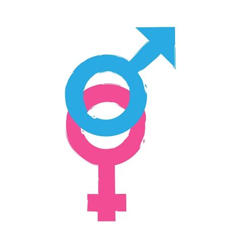 Signos Femeninos Y Masculinos Símbolo De Pincel De Pintura De Género Sexual Icono De Género