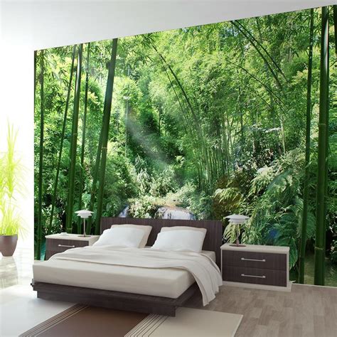 Custom Wallpaper Mural Bamboo Forest Natural Landscape Bvm Home