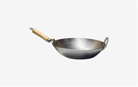 Woks 12 Flat Based Carbon Steel Wok Commercial Quality And Wooden Handle