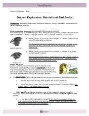 This student exploration meiosis gizmo answer. student exploration rainfall and bird beaks gizmo answer ...