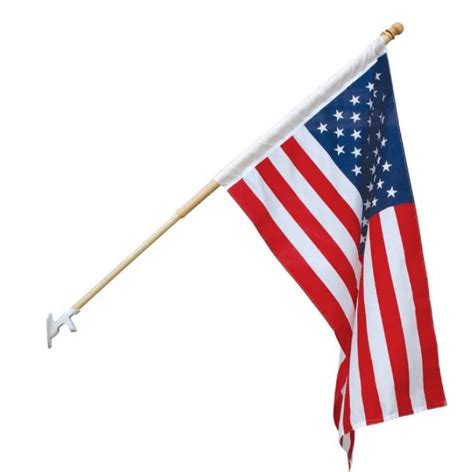 Us 3x5 Ft Pole Sleeve Banner Style American Flag Nylon Sewn Stripe