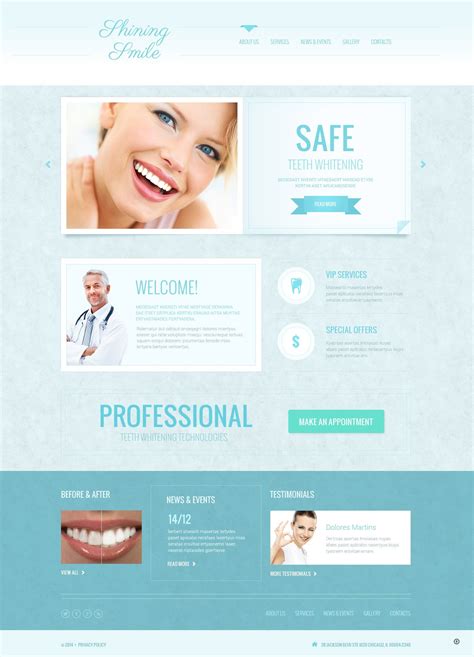 Dentistry Responsive Website Template Templatemonster Dentistry