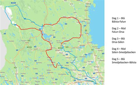 Dalarna 2022 Karta Swedish Mc Touring