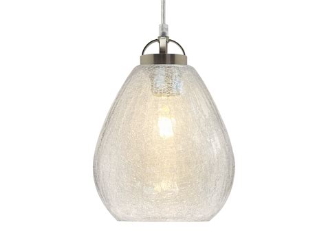 Ceiling Tear Drop Crackled Clear Glass Pendant Lamp H3030