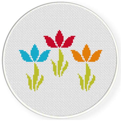 Learned cross stitch sometime before and i have posted some of my cross stitch works in my blog. Charts Club Members Only: Simple Flower Swirls Cross ...