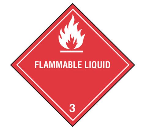 Class 3 Flammable Liquid Dot Shipping Labels 500roll Safety Emporium