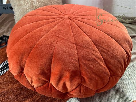 24 Inch Burnt Orange Large Floor Pillows Velvet Pumpkin Etsy Australia