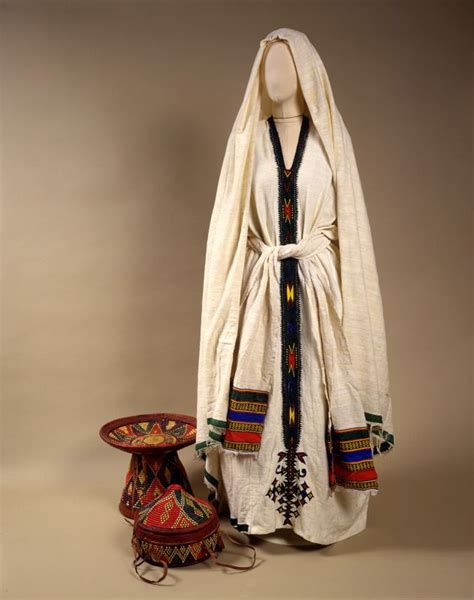 Ethiopian Womans Attire Mid 20th Century Ethiopian Traditional Dress