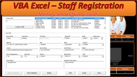 The excel customer database templates are available to download at the bottom of this post. Staff Database - Excel Awesome Userform Database - Online ...