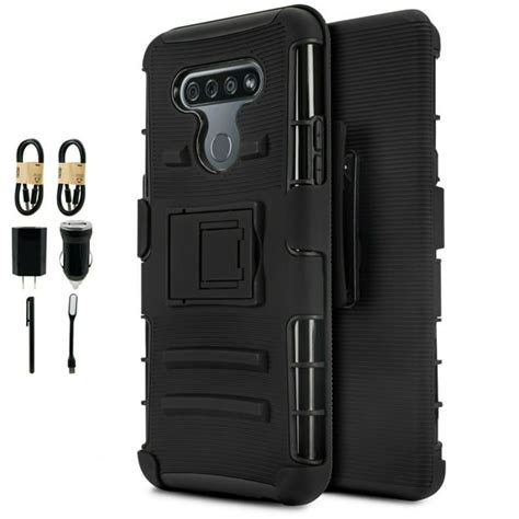 Value Pack For Lg Stylo 6 With Tempered Glass Phone Case Rugged Cover