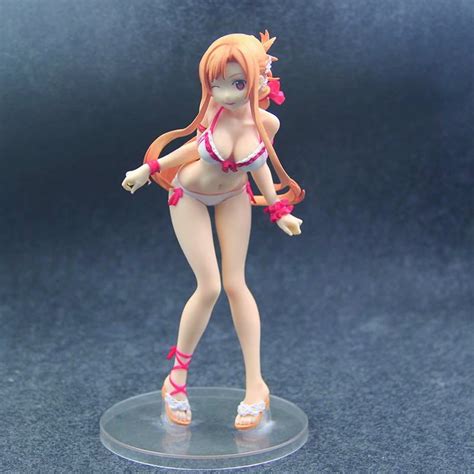 Sword Art Online Action Figure Anime Model Yuuki Asuna Swimsuit Scales Dolls Decoration