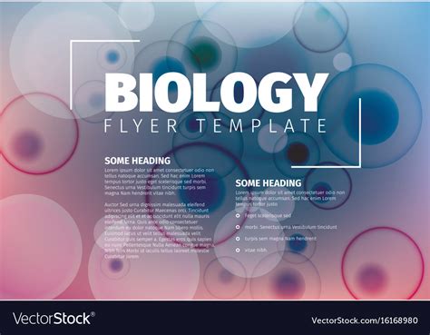 Abstract Biology Flyer Template Royalty Free Vector Image