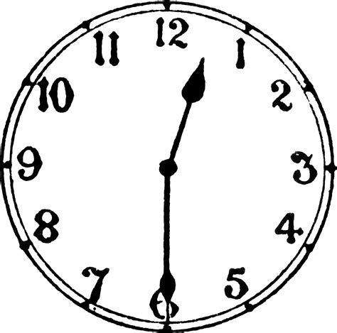Clip art at clker com vector online royalty. Half-Past 12 | ClipArt ETC