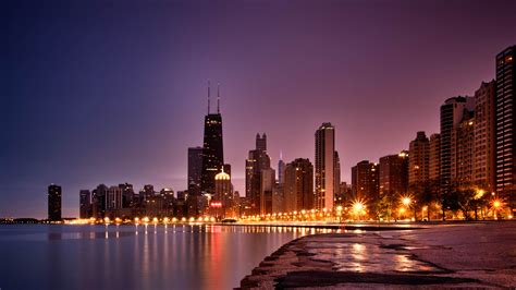 Download Beach Sunrise Chicago Widescreen Wallpaper Wide By Loganm