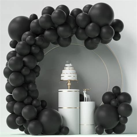Buy Black Balloons 84 Pcs Black Balloons Garland Arch Kit 5 Inch 12 Inch 18 Inch Matte Black