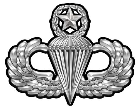 Us Army Airborne Master Parachutist Badge All Metal Sign 14 X 11