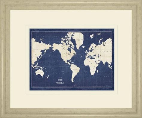 Classy Art Blueprint World Map V2 By Sue Schlabach Wall Art Fischer