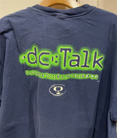 VINTAGE 1999 DC Talk Supernatural Tour Double Sided T-shirt Blue Mens