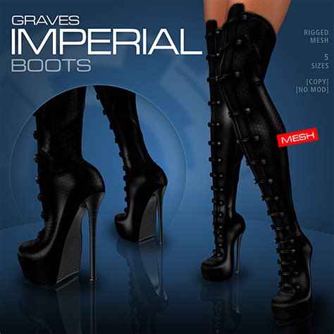 Second Life Marketplace Graves Imperial Boots Black