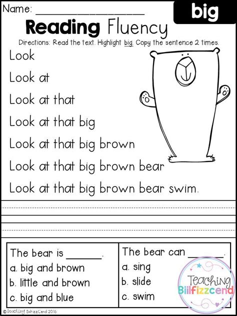 Kindergarten Reading Worksheets Leveldop