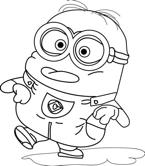 Minion Put One Tongue Out Coloring Page Wecoloringpage 3672 The Best