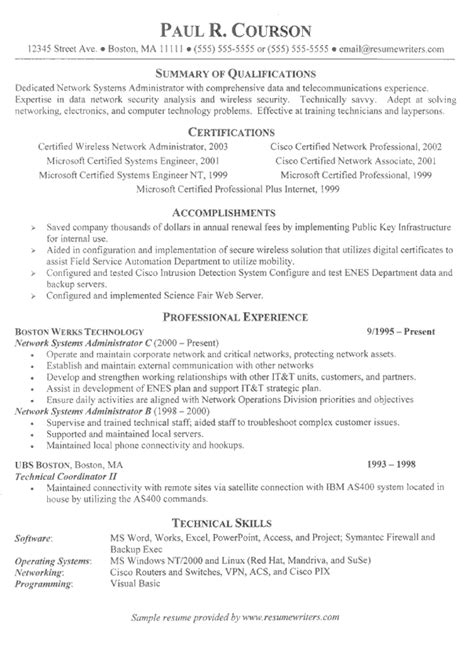 It specialist resume summary example. IT Specialist Resume Example: Sample Network Systems Resumes