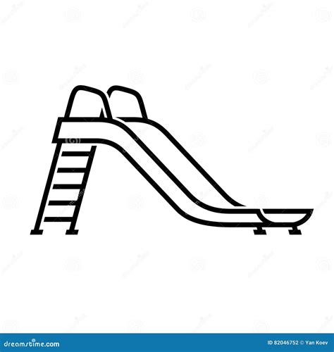 Slide Playground For Children Icon Stock Vector Illustration Of