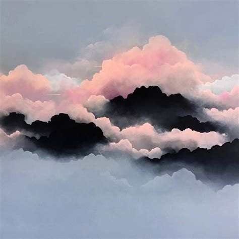 Dreamy Pink Clouds Paintings In 2019 Painting Paintings Tumblr Art