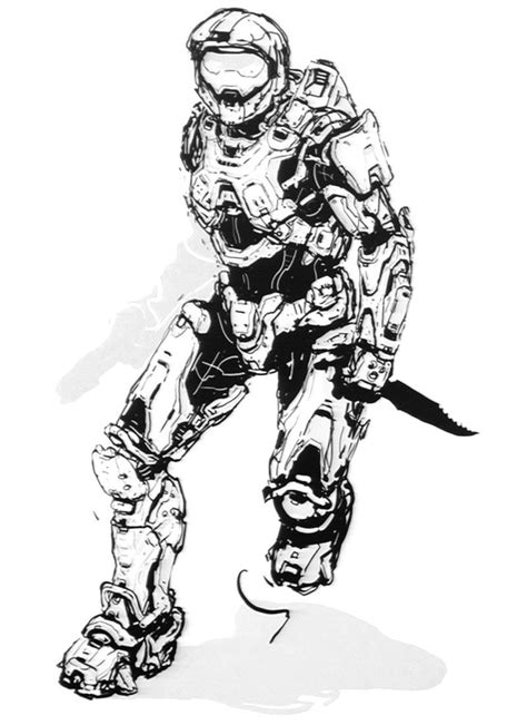 Master Chief Sketch Characters And Art Halo 4