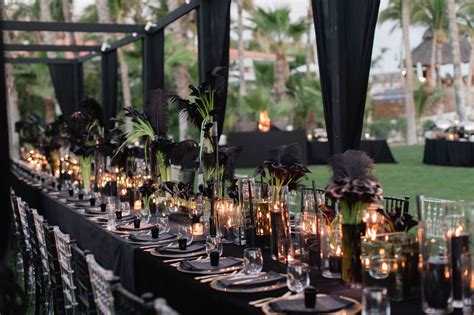 Picture Of black wedding tablescape
