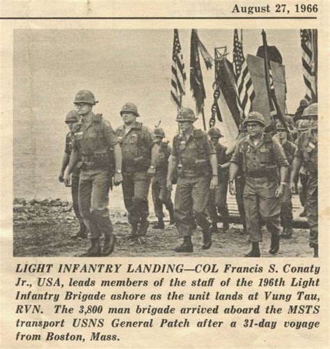 196th Arrives In Vietnam Infantry Vietnam Historical Figures