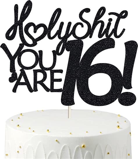 Happy 16th Birthday Cake Topper Funny 16th Birthday